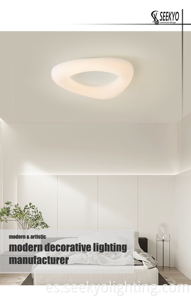 This modern rounded triangle PE acrylic ceiling lamp is a perfect addition to your bedroom. It features a contemporary design with a rounded triangle shape that adds a unique touch to any room. 